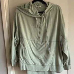 Z Supply Light Green Hoodie Sweatshirt